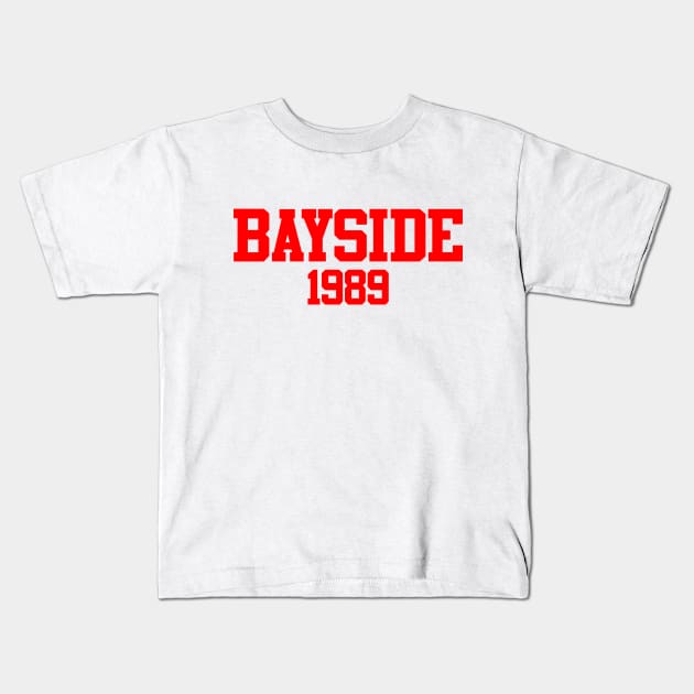 Bayside 1989 (White) Kids T-Shirt by GloopTrekker